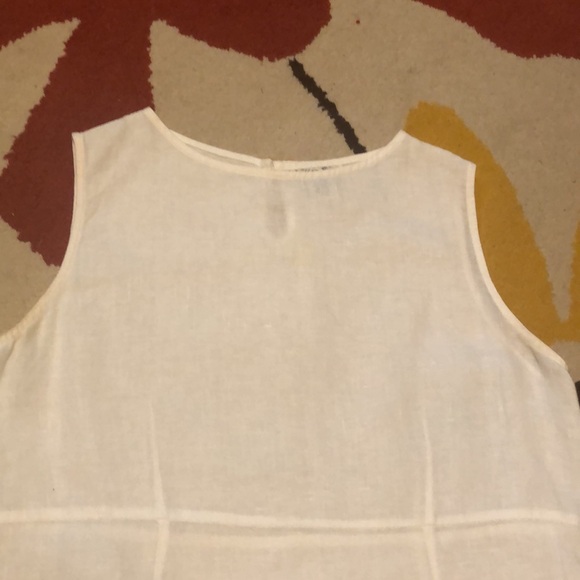 Beautifully simply white linen dress, shift size medium - Picture 2 of 5